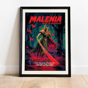 Malenia Blade of Miquella Poster – Gaming Wall Art, Travel-Style Print, Gamer Room Decor, Video Game Art
