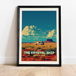 The Krystal Ship Vintage Travel Poster - Pinkman Print - Walter Wall Art