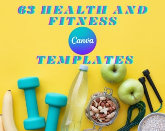 63! Health and Fitness CANVA Templates