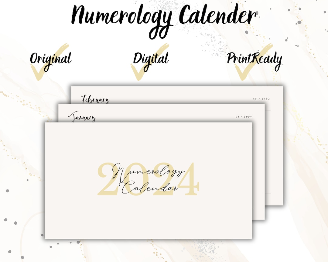 Custom Calendar 2024, Numerology Calendar, Numerology Guide, Printable