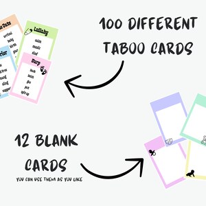 Baby Shower Taboo Game, Digital Game, Baby Shower Party Game, Printable