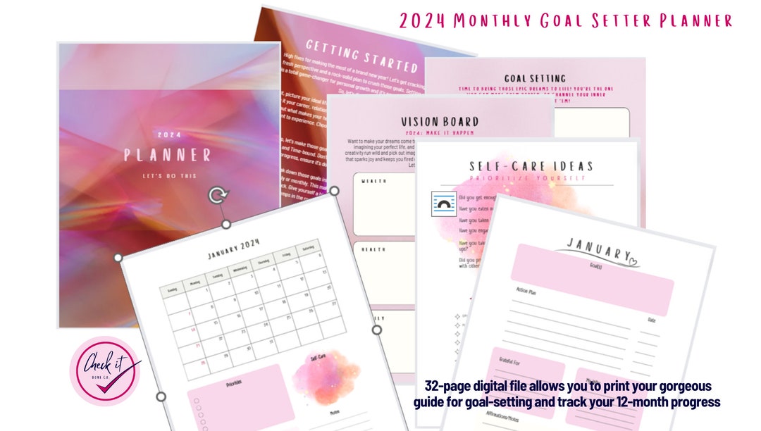 2024 Goal Setting Planner digital - Etsy
