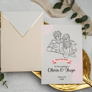 Minimalistische Save the Date-kaart: elegant en eenvoudig