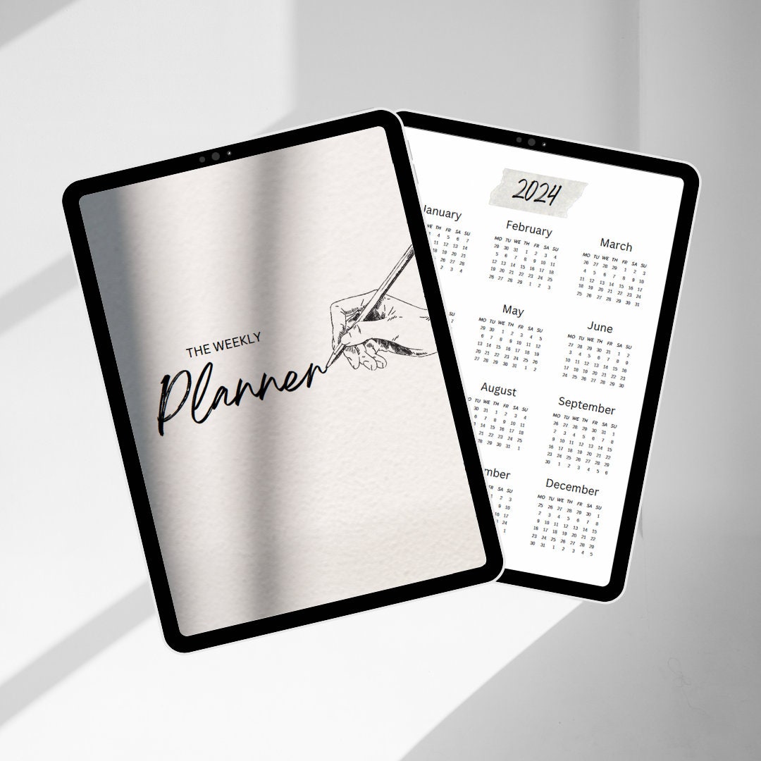 2024 A4 Weekly Planner Printable, Minimalistic Style, Bucket List