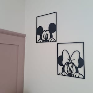 Mickey Mouse Minnie Mouse 3D Printed wall art cartoon for Kids Bedroom Nursery