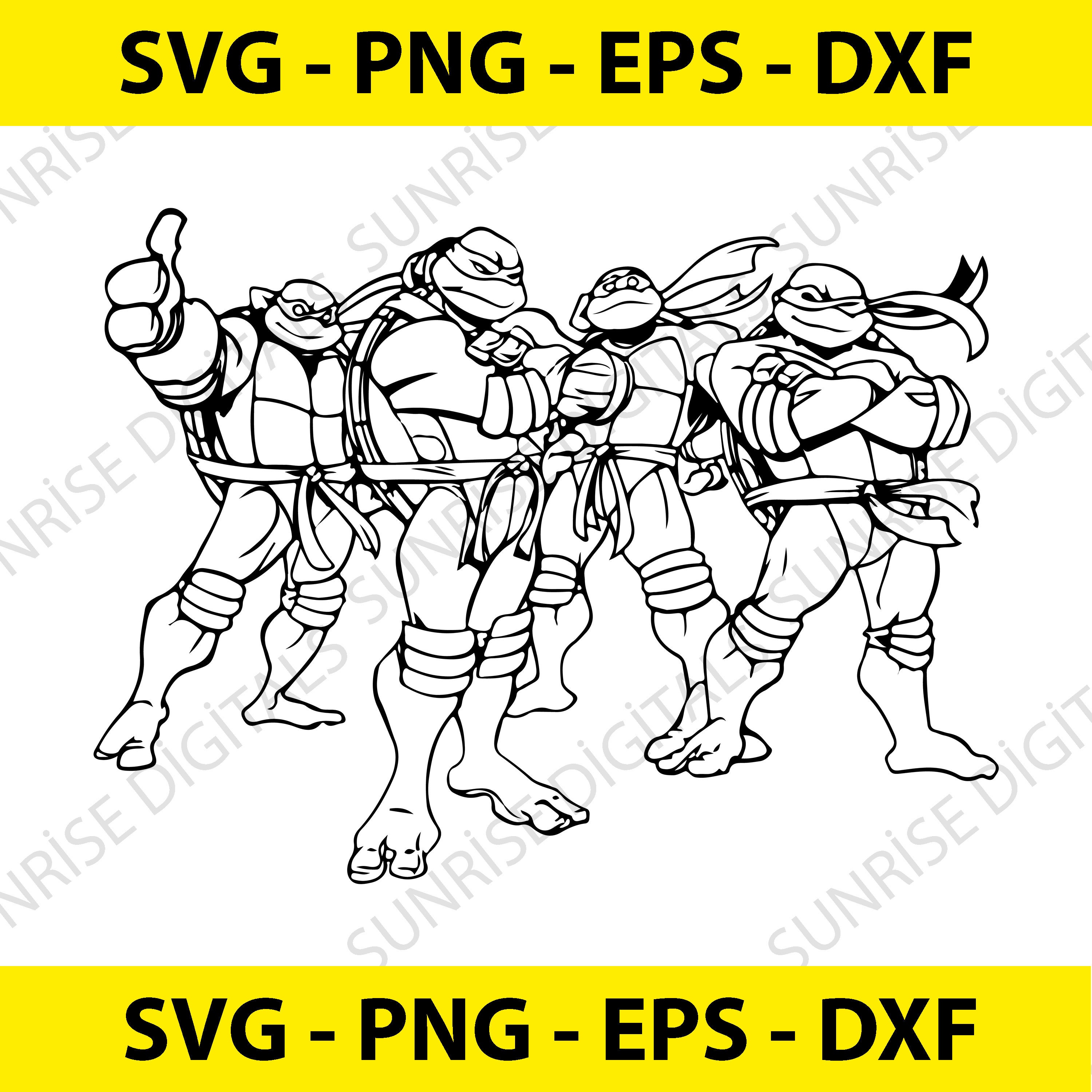 Ninja Turtle Svg, Ninja Svg, Svg Cut File for Cricut, Eps Dxf Png