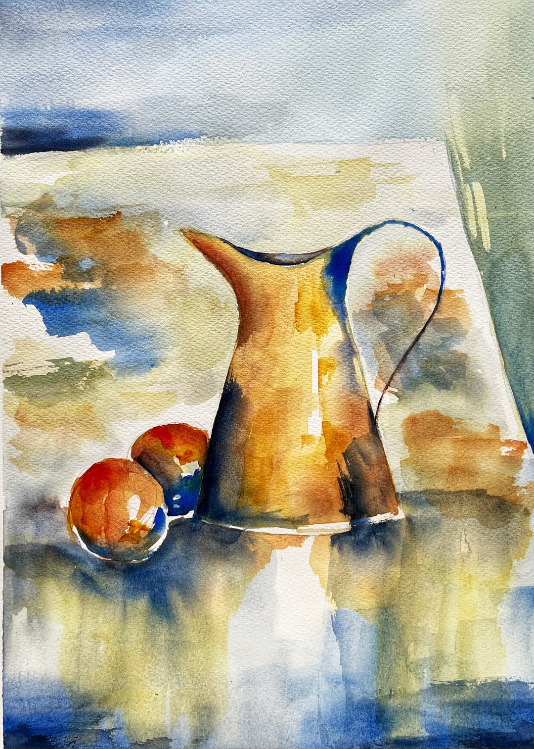 original-watercolour-still-life-painting-of-jug-etsy
