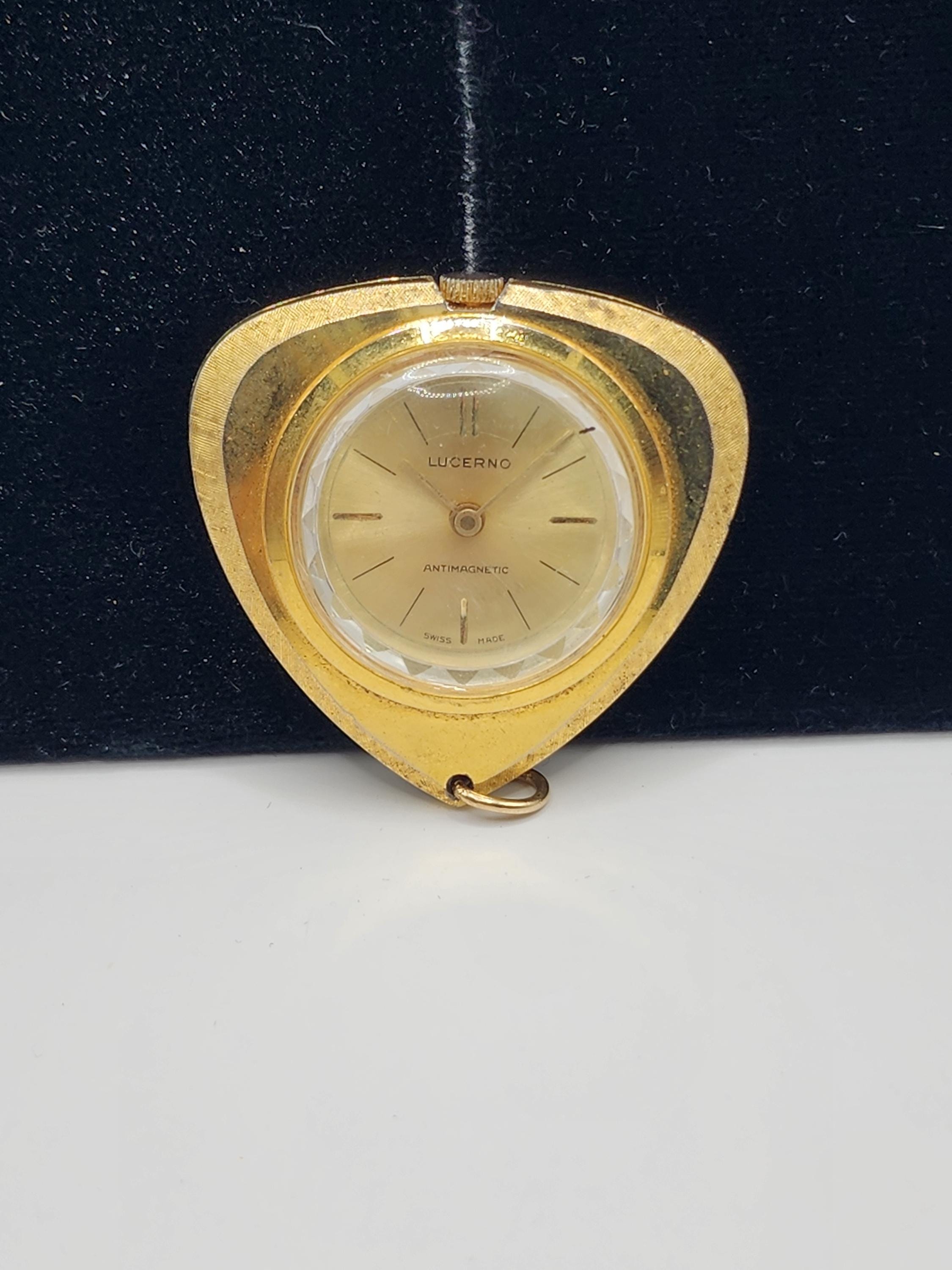 Lucerno Watch Pendant Timepiece Gold Tone Metal - Etsy display picture 2