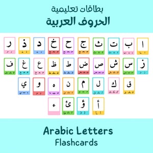 Arabisch Buchstaben Karteikarten - Anfang Mitte Ende - Alphabet - Positionen - Arabisch lernen - Frühkindliche Bildung - Instant Download