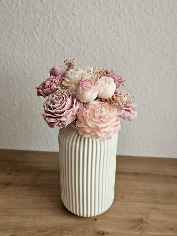 Blumenstrauß Kerze | Kerzenstrauß | Rosenstrauß