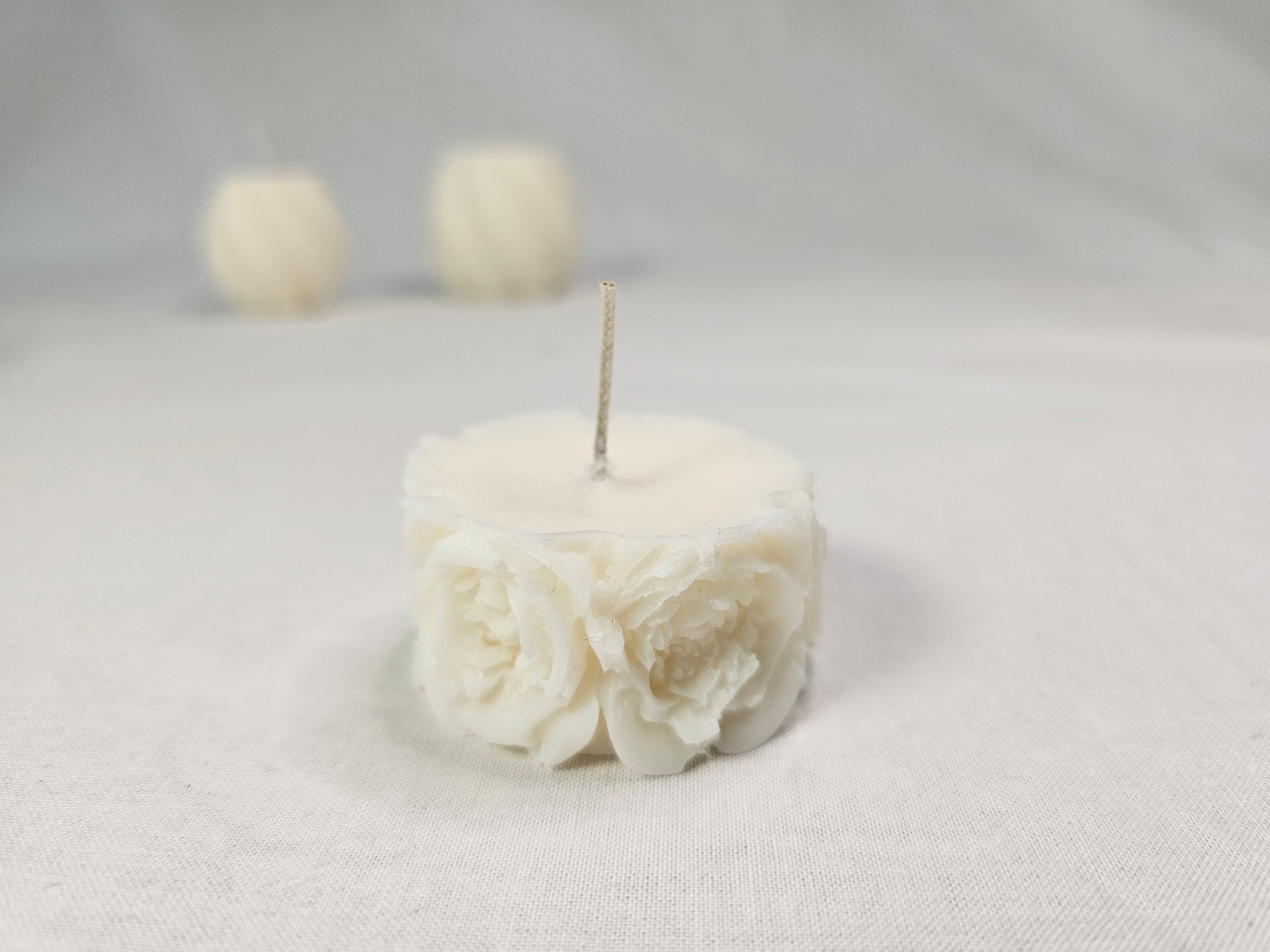 Rose bear Candle with Heart