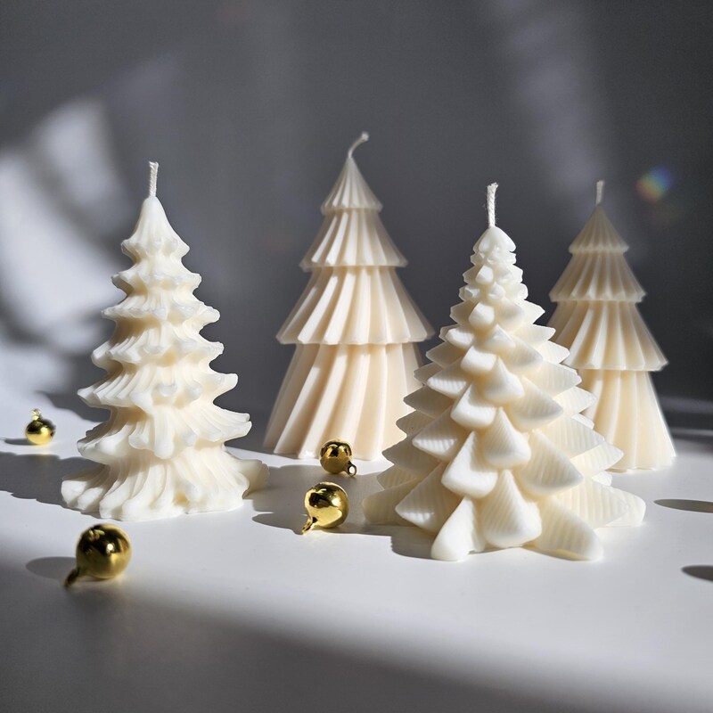 Weihnachtskerze - Kerze Aus In Tannenbaumform - Han Produktbild-Vorschau 8