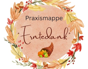 Practical folder “Thanksgiving” for daycare, childcare and primary school as a digital download / Project folder with worksheets and Kamishibai