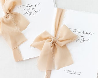 Simple Script "To My Husband & Wife On Our Wedding Day" Books | Personalized Vow Books | Custom Vow Books Set of 2 | Minimalistic Vow Books