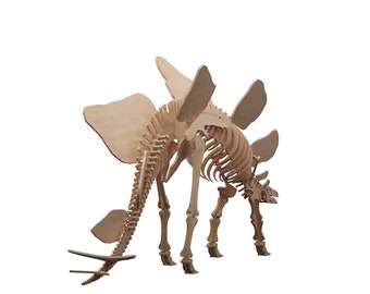 Stegosaurus Dinosaur 3D Model Puzzle  Large Laser Cut Dinosaur - Gift Wrapped & Sent Direct Option Available.