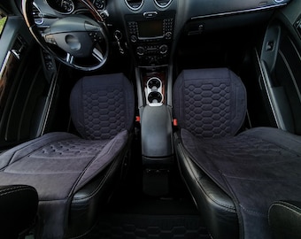 Car Seat Covers Italian Black Alcantara, Car Interior Kit, Universal Fit Car Seat Covers, Custom Seat Covers, Nonslip Vehicle Seat Cover