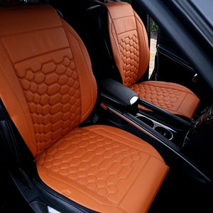Fundas de asiento de coche de ajuste universal, fundas de asiento de coche de cuero ecológico para automóviles, fundas de asiento personalizadas, kit interior de coche, fundas antideslizantes, fundas para vehículos