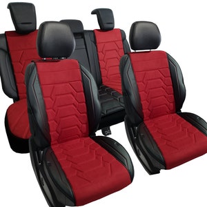 Fundas exclusivas para asientos de coche Alcantara, fundas universales para asientos de coche, kit interior para coche, fundas personalizadas para asientos, fundas antideslizantes para asientos