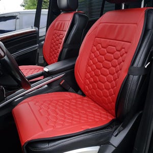 Autositzbezüge Eco-Leder Farbe Rot, Universal-Ledersitzbezüge, Fahrzeugbezüge, Autositzbezüge, Car Interior Kit