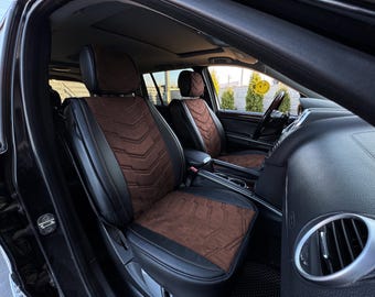 5D Car seat covers made of alcantara and eco-leather with seat backside protection