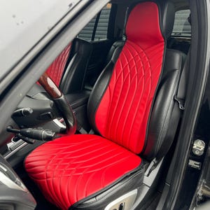 Car Sport Seat Cover Eco Leather, Vehicle Bucket Seat Covers, Universal Car Seat Covers, Car Interior Kit, Custom Seat Cover Red Colour