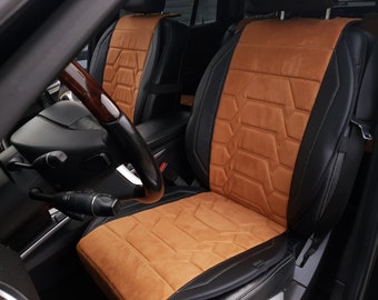 Car Seat Covers with Exclusive Design made of Italian Alcantara and Eco-Leather