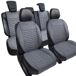 Fundas de asiento de coche en Alcántara italiana, kit interior, fundas universales, fundas personalizadas, fundas antideslizantes, fundas para asientos de vehículo