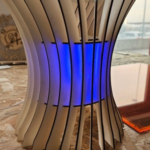 Wooden table lamp