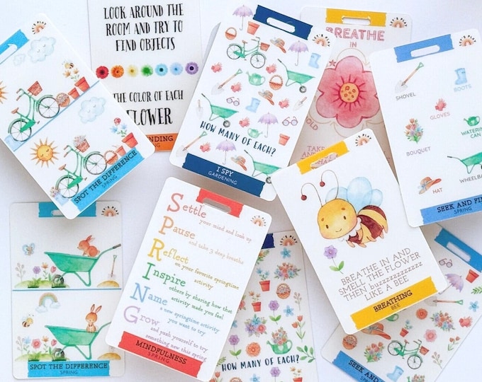 Spring Badge Reel Cards, Spring Activity for Preschoolers, Pediatric Nurse, Spring Nurse Badge Buddy, Child Life Specialist, Lets Play Badge