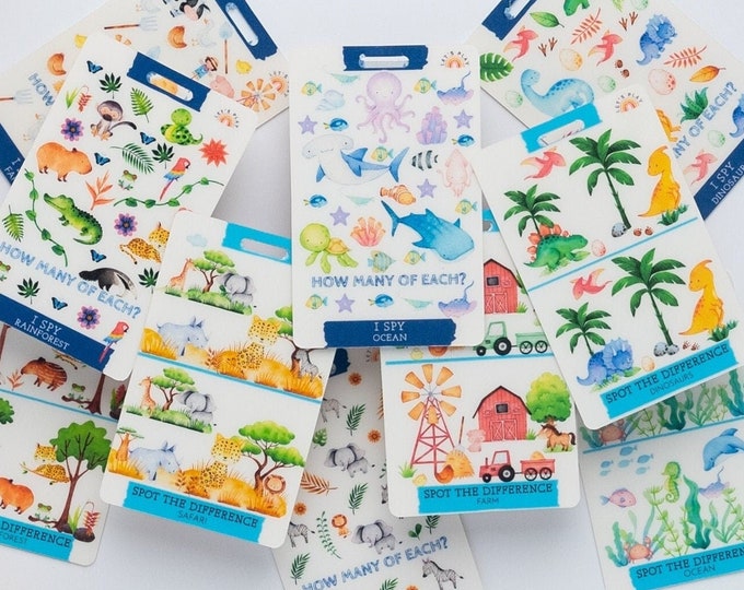 Distraction Badge Reel Cards, I Spy, Pediatric Badge Reel, Occupational Therapy, Teacher, Child Life Specialist Gift, Peds Nurse, Lets Play