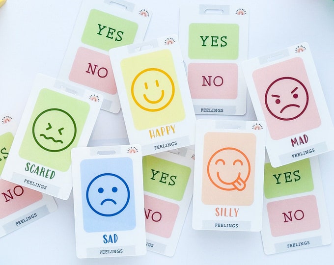 Feelings Communication Badge Cards, Pediatric Nurse Badge Buddy, Speech Therapy Gift, Communication Cards, Non Verbal, Child Life, Lets Play