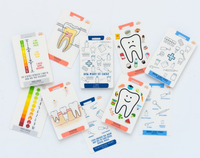 Dental Badge Reel Cards VERTICAL, Pediatric Dental Badge Buddy, Dental Hygiene, Gift for Dental Assistant Badge, Peds Dentist, Lets Play