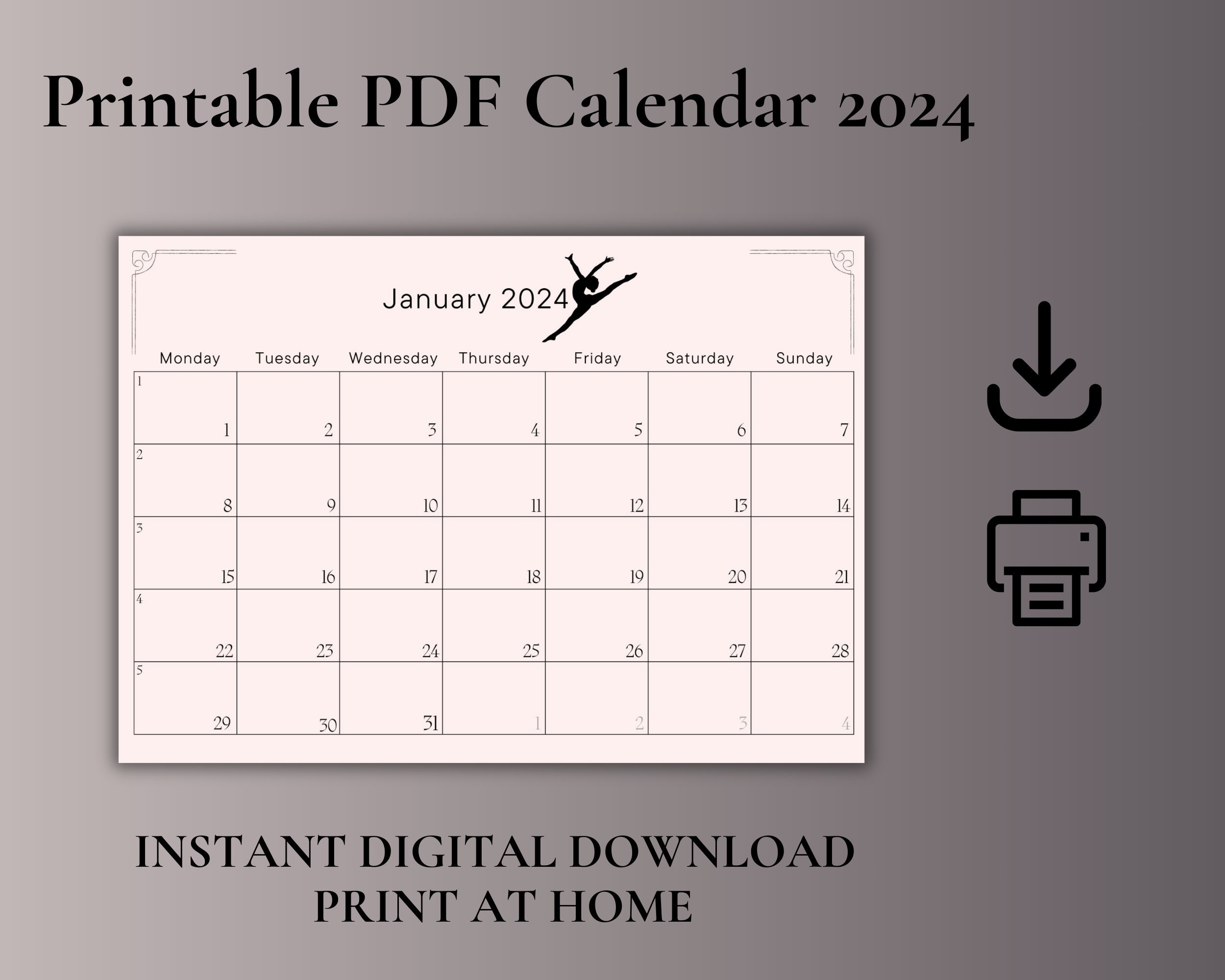 Calendar 2024, Printable Calendar 2024, Calendar 2024 Printable