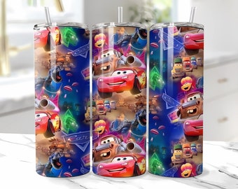 Cars Tumbler Wrap Bundle 20oz Skinny Tumbler Wrap 20oz Tumbler Png Sublimation Design Digital Instant Download Designs Template + Bundle