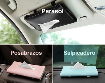 Tissue box. Holder for paper and small objects. Vehicle interior. Car accessories.