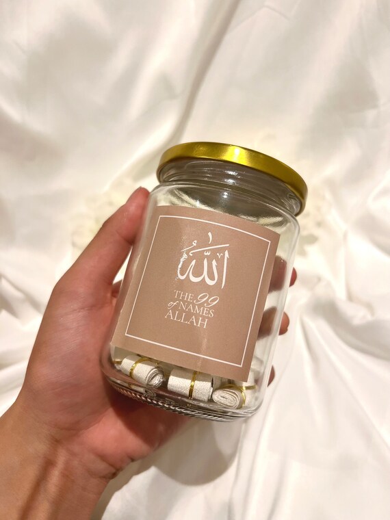 Pot A Verset Coran Bocal Versets Coraniques - Consolation Spirituelle - Cadeau Baptême Pâques - Version Française 6,5x9 Cm Bocal Inspiration Religieuse