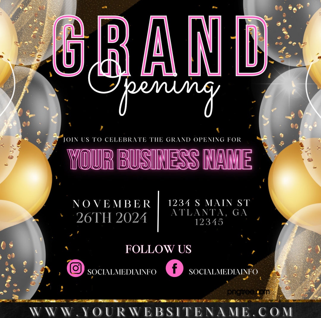 Prom & Grand Opening Flyer Template: Editable MUA Social Media (PDF) - Etsy