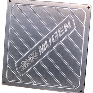 Honda Acura K20 K24 Copertura ECU in alluminio spazzolato lavorata su misura stile MUGEN
