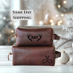 Mens Travel Dopp Bag Personalized Gift for Him,Leather Toiletry Bag Men Birthday Gift for Him, Leather Bag Graduation Gifts for him her