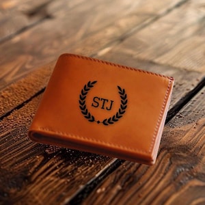 Monedero de cuero italiano de grano completo para hombre, billetera triple, tarjetero, cuero duradero con ranuras para tarjetas prácticas, regalo para el día del padre para papá