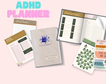 Planificador de alineación de TDAH IMPRIMIBLE 2024 Ansiedad, Ordenamiento, Planificador, Rastreador, Organizador, Lista de tareas pendientes,