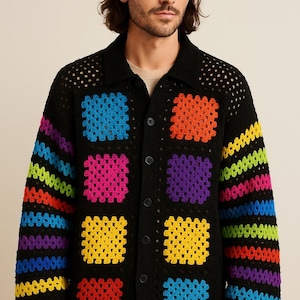 Men&#39;s Sweater, Men&#39;s Jacket, Men&#39;s Winter Cardigan, Men&#39;s Pullover, Hand Knitted Sweater, Mens Crochet Clothes, Men&#39;s Cardigan, Gift for him