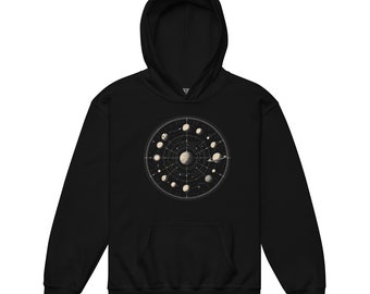 Cosmic Harmony: Astronomy Heavy Blend Hoodie with Solar System Illustration