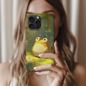 Frog Phone Case: Magical Forest Art, Dreamy Cottagecore Cover