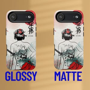 MagSafe Japans telefoonhoesje Geisha Tattoo, Samurai Katana Art afbeelding 5