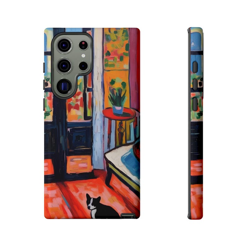 Custodia colorata per telefono: custodia con stampa artistica ispirata a Matisse, design astratto moderno con finitura stampata liscia immagine 17
