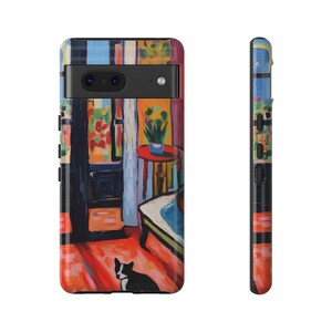 Custodia colorata per telefono: custodia con stampa artistica ispirata a Matisse, design astratto moderno con finitura stampata liscia immagine 20
