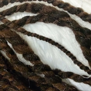 Dark Chocolate Natural Color Brown and Black Handspun Yarn for Tapestry Weaving Felting Knit Crochet