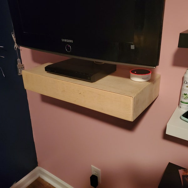 Floating Console Shelf With Drawer Etsy