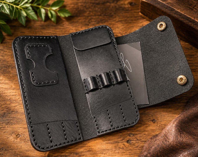 Leather Darts Case: Handmade Engraved Dart Wallet - Personalised Free